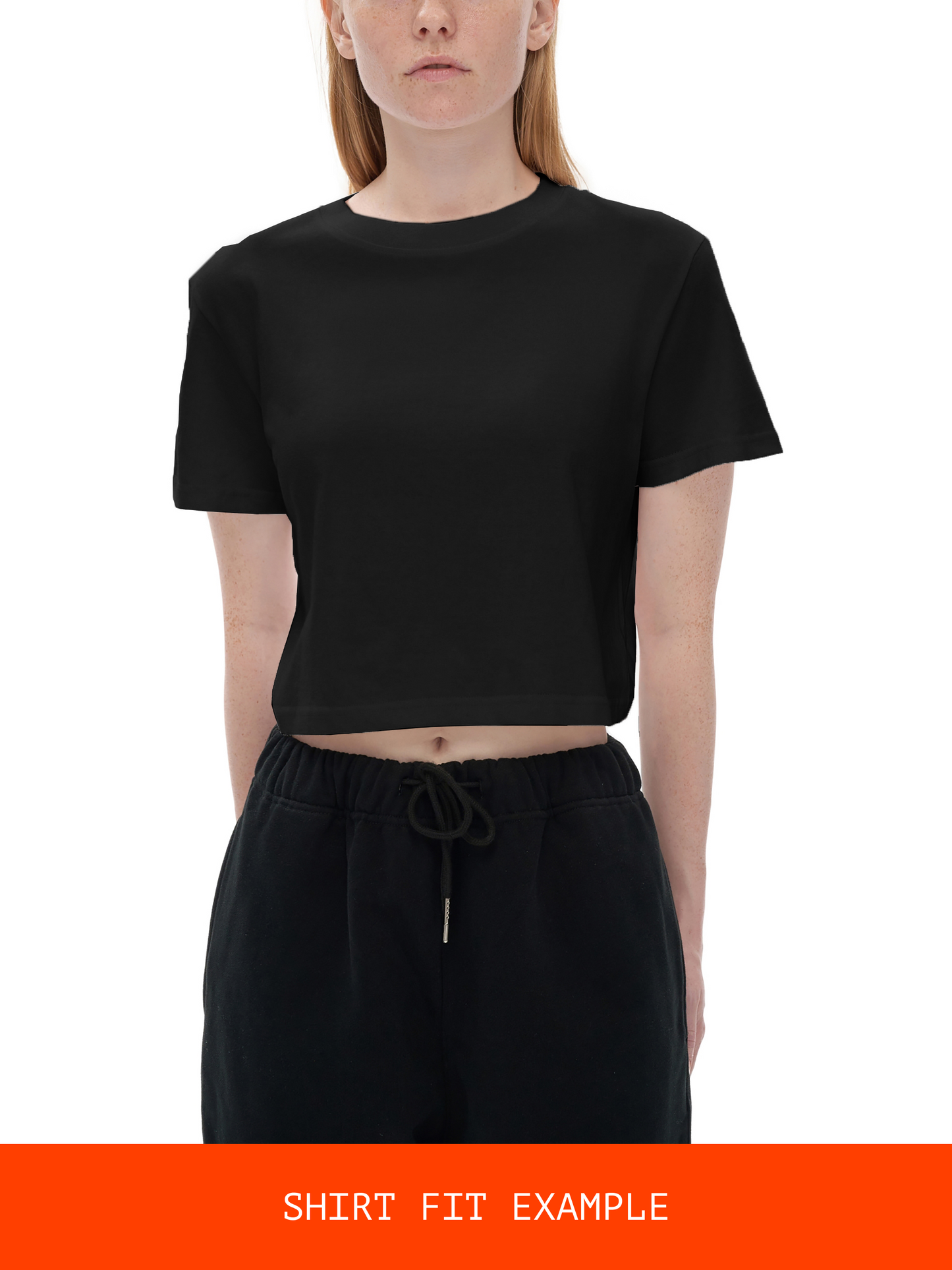 she croppin + white on black