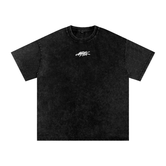 faded + white on black