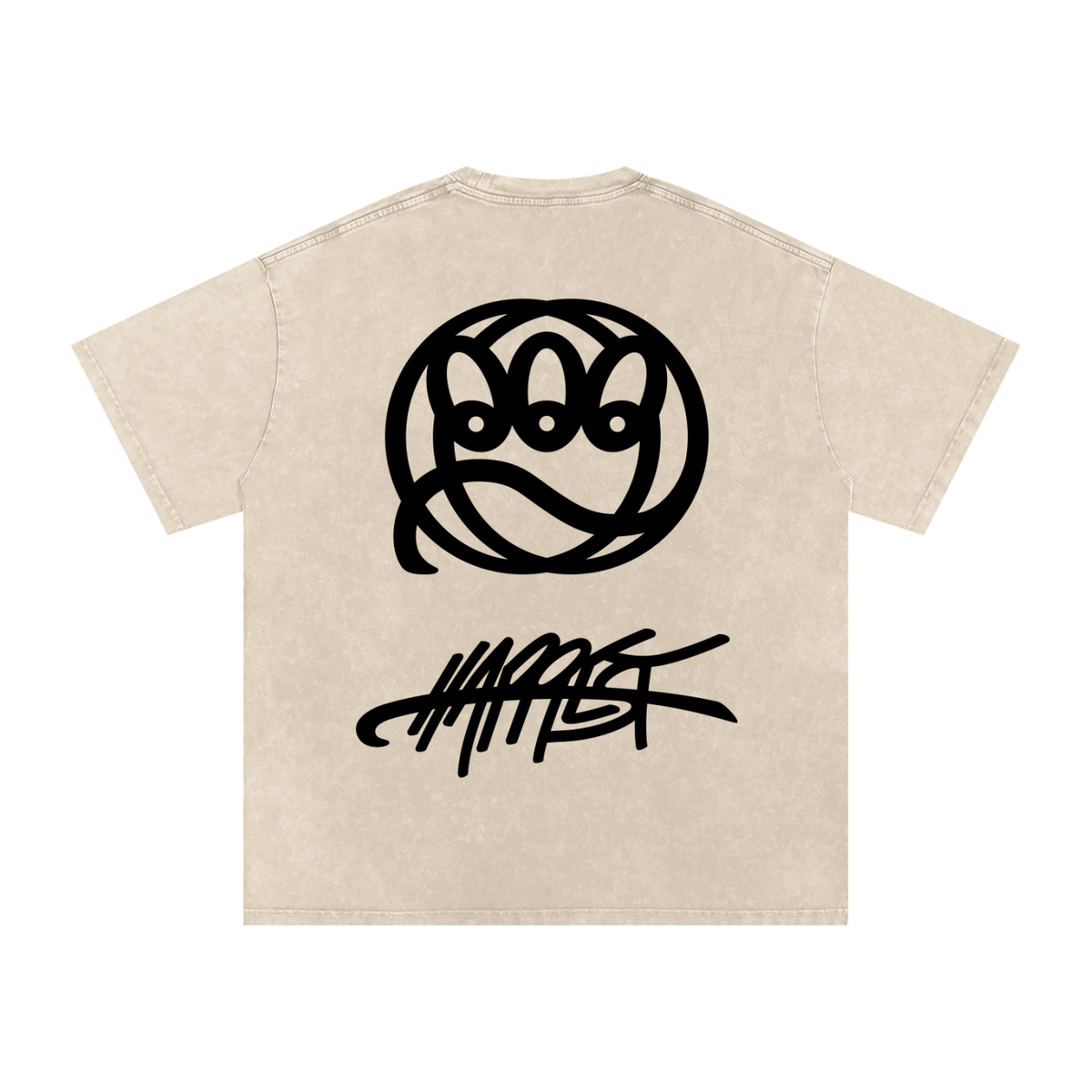 faded + black on beige