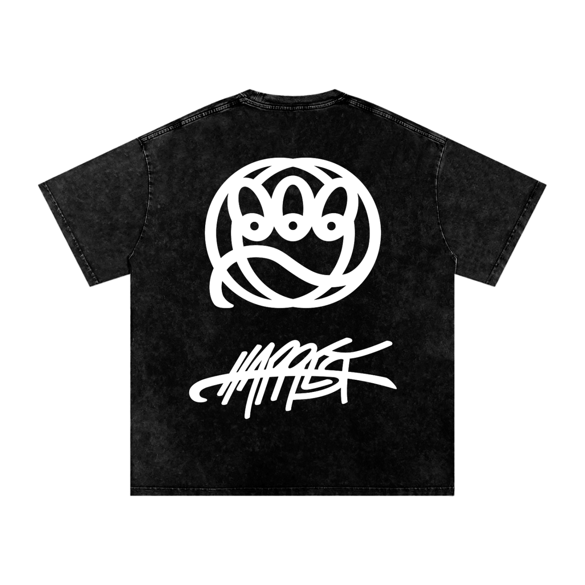 faded + white on black