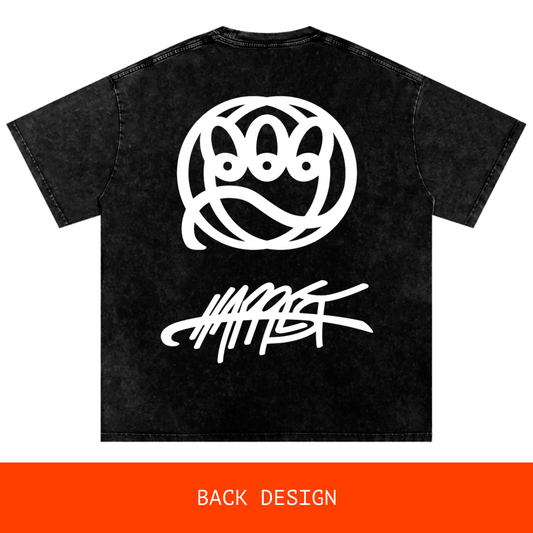 faded + white on black